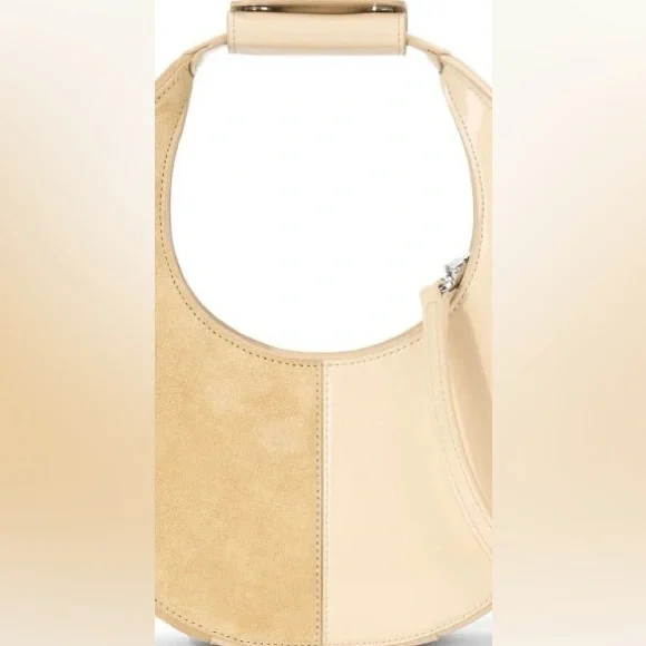 🌺🎉HP🎉🌺 NWT Staud Mini Moon Split Bag Oat - Picture 12 of 16